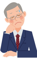 ビジネスマン　シニア　悩み