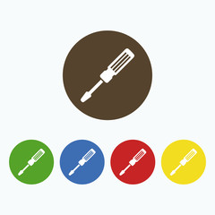 Simple screwdriver icon.