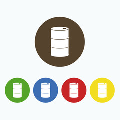 Simple icon barrels of oil.