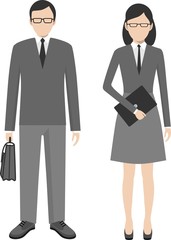 Fototapeta premium People characters avatars stand set in flat style isolated on