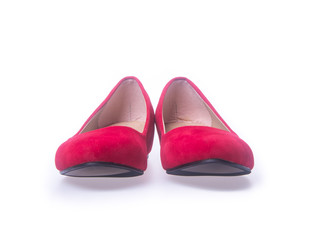 shoe. red and fashion woman shoes on a background.