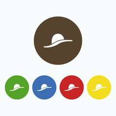 Simple icon ladies' hats.