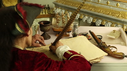 Pirate stylus writes on the paper