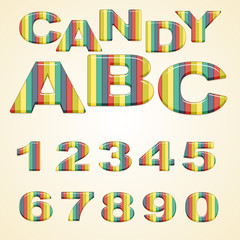 colorful Numbers stylized candy