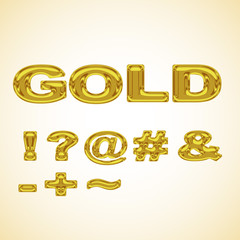 Symbols stylized gold
