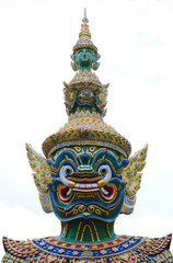 Fototapeta na wymiar Giant at Emerald Buddha temple, Bangkok, Thailand.