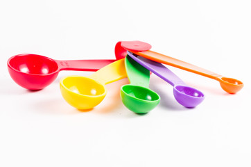 colorful measuring spoons