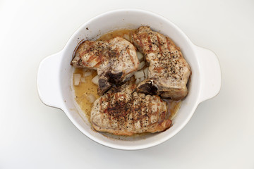 Roasted pork chops