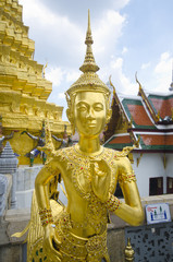 Angel statue at Emerald Buddha Temple, Bangkok, Thailand