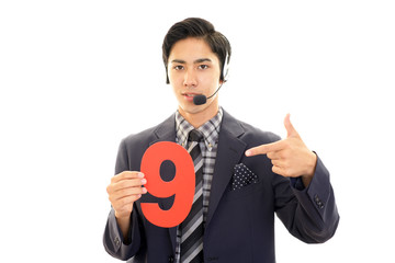 笑顔のオペレーター