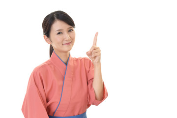 笑顔のウエイトレス