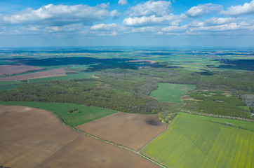 Aerial view of the field