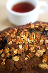 Homemade cakes on a table