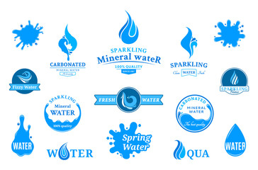 Water Logos, Label, Icons and Design Elements