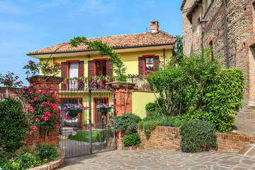 Beautiful house in town of Barolo, Italy.