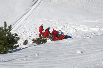 Secouriste en montagne