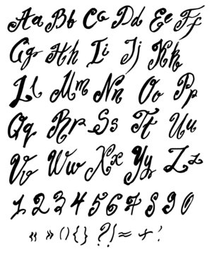 Vector handmade alphabet