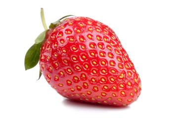 Red strawberry isolated on white background