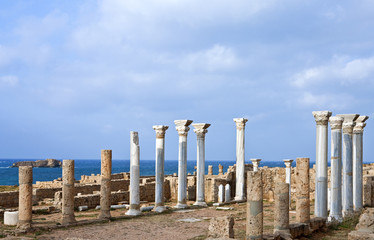 Libya,archaeological site of Apollonia,the Byzantine basilica