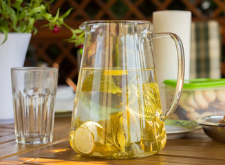 summer lemonade in jar