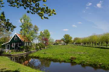 Fototapeta na wymiar View of Zaanse Schans in Amsterdam - Netherlands