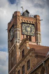 Gothic tower of town hall in Torun-city on The World Heritage Li