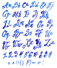 Handmade Roman alphabet