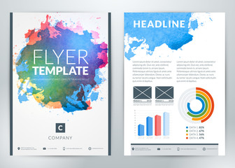 Vector abstract business flyer or poster template with infographics