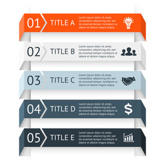 Vector arrows infographic. Template for diagram, graph