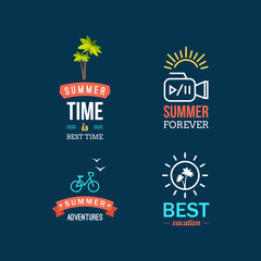 Summer Holidays Design Elements