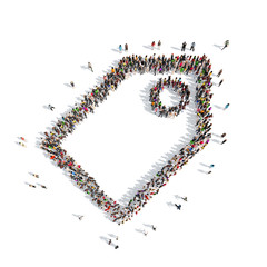 people in the shape of tags.