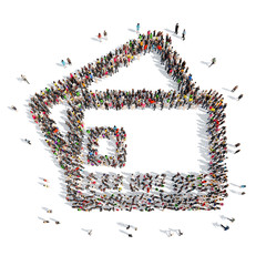 people in the shape of a credit card.