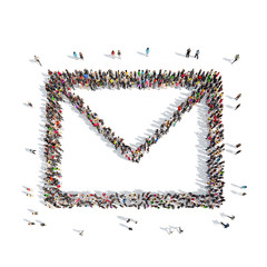  people in the shape of a letter.