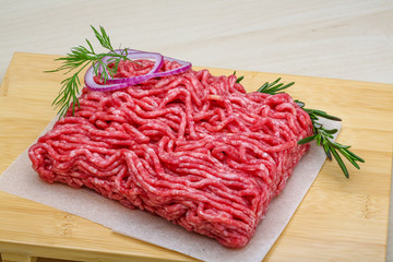 Raw beef minced meat