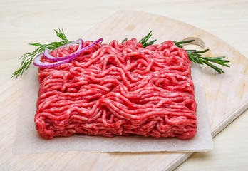Raw beef minced meat