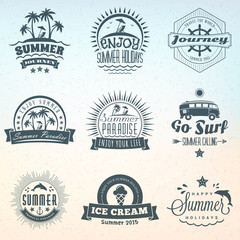 Retro Summer Holidays Hipster Label