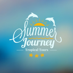 Retro Summer Holidays Hipster Label