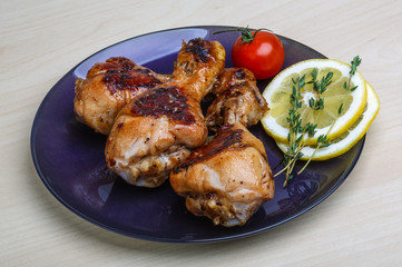 Roasted chicken legs