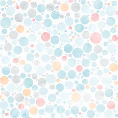 Behang cirkel aquarel pastel naadloze patroon. Vector achtergrond © ColorValley