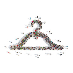 people in the shape of clothes hangers.