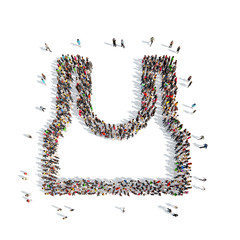  people in the shape of T-shirts.