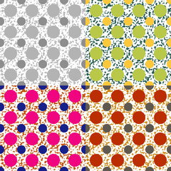 Set color of seamless vector patterns