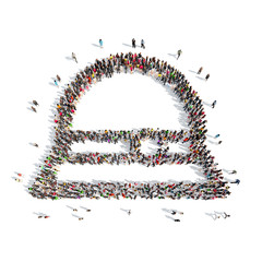 people in the shape of a hat.