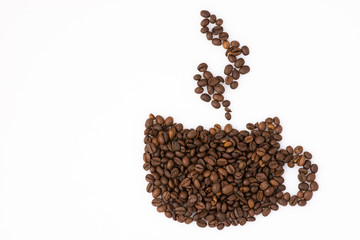 Obraz premium filiżanka z ziaren kawy