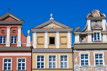 Houses and Town Hall in Old Market Square, Poznan, Poland