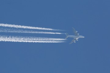 Plane at cruising altitude