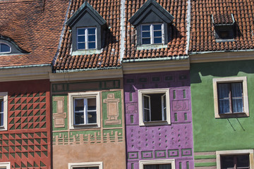 Houses and Town Hall in Old Market Square, Poznan, Poland