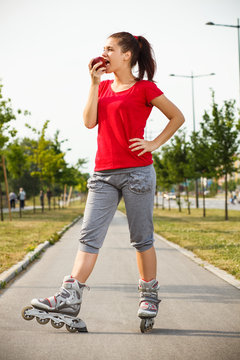 Healthy snack after roller skating