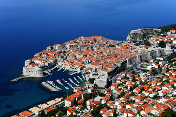 Naklejka premium Aerial view of Dubrovnik, Croatia