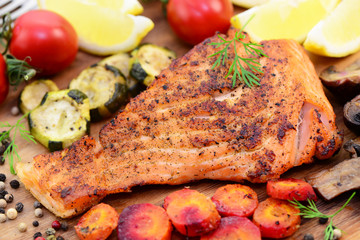 Lachs Holzbrett